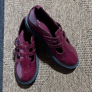 GAP Maroon Glossy Kids Mary Jane Shoes